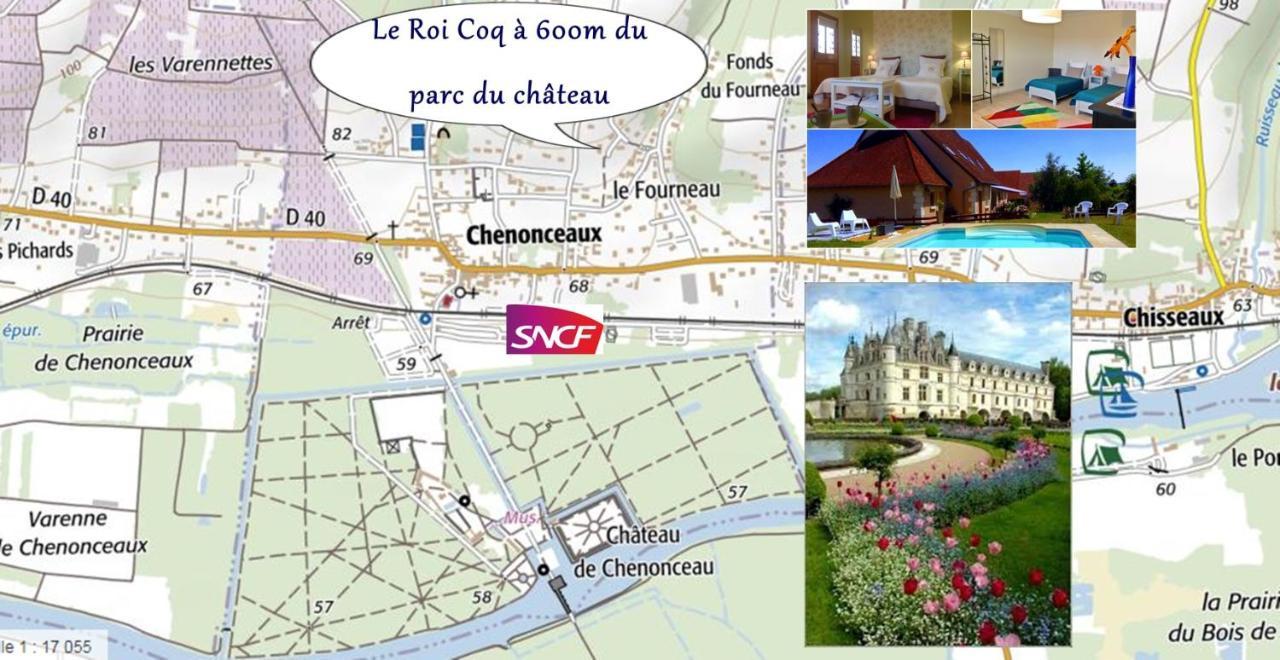Le Roi Coq Bed & Breakfast Chenonceaux Dış mekan fotoğraf